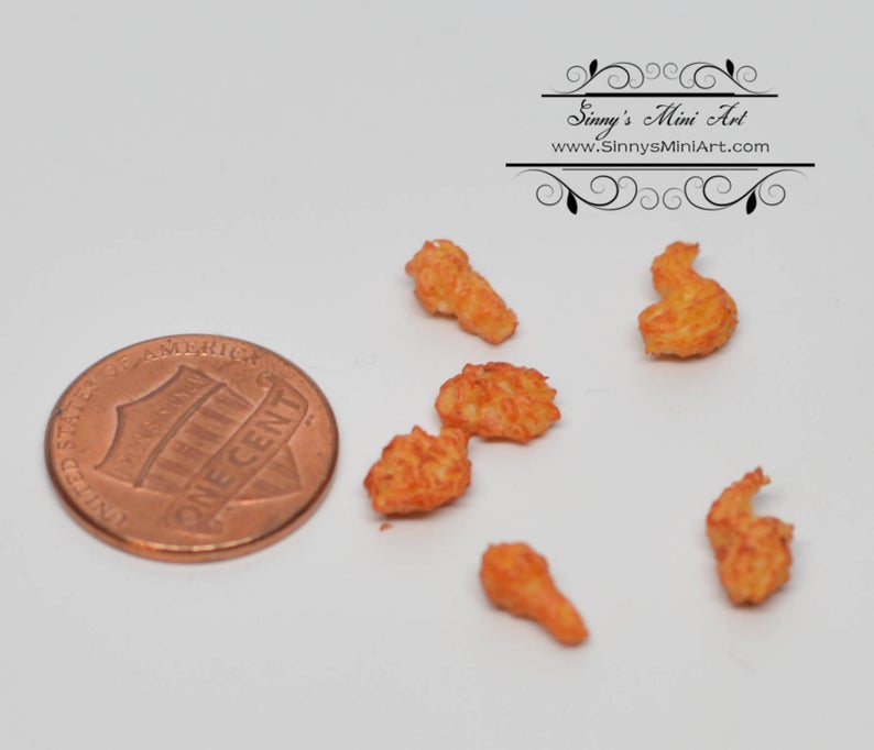 1:12 Dollhouse Miniature Fried Chicken Pieces/ Miniature Food BD K3020