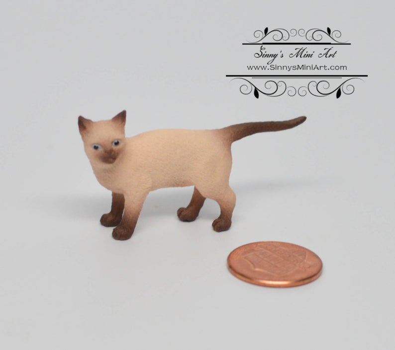 1:12 Dollhouse Miniature Semi Long Hair Cat AZ A4138SB