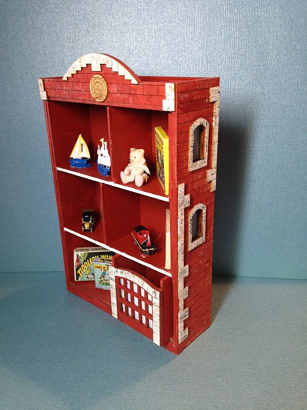 1:12 Miniature Firehouse Bookcase Kit DI FS412
