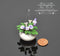 1:12 Dollhouse Miniature Purple Cupflower in Hanging Pot BD A619