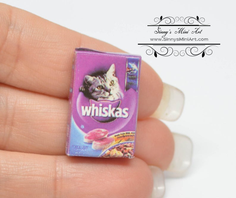 1:12 Dollhouse Miniature Boxed Cat Food/ Miniature Supply D99