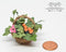 BO 1:12 Dollhouse Miniature Pink and Orange Flowers in Handbasket BD A1042