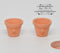 A Pair 1:12 Dollhouse Miniature Face Clay Pots (Set of 2) BD B243