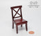 Clearance 1:12 Dollhouse Miniature Cross Buck Chair/ Miniature Furniture AZ T3010