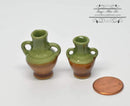 1:12 Dollhouse Miniature Ceramic Urns (Set of 2) D219
