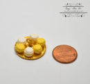 1:12 Dollhouse Miniature Macarons on Gold Tray/Miniature Food BD K2756