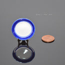 1:12 Dollhouse Miniature Large Ceramic Platter White-Blue Trim BD B233