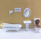 1:12 Dollhouse Miniature Ceramic Bathroom Set/ Doll Toilet / Miniature Tub E4-5