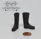 1:12 Dollhouse Miniature Black Rubber Boots / Galoshes D85