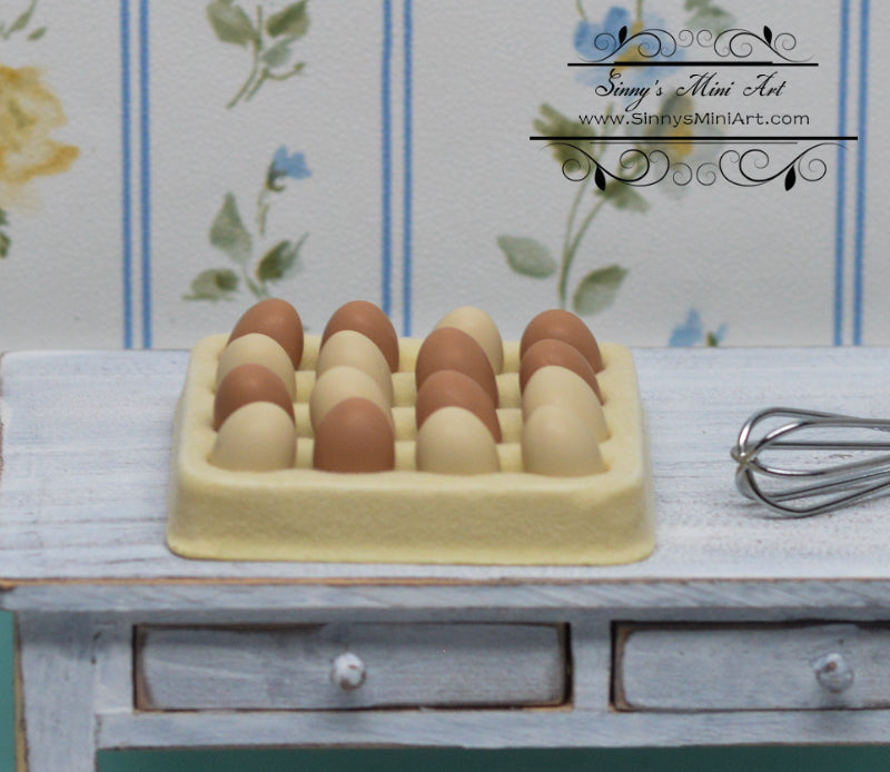 1:6 Dollhouse Miniature Eggs with Egg Carton/ Doll Food D86