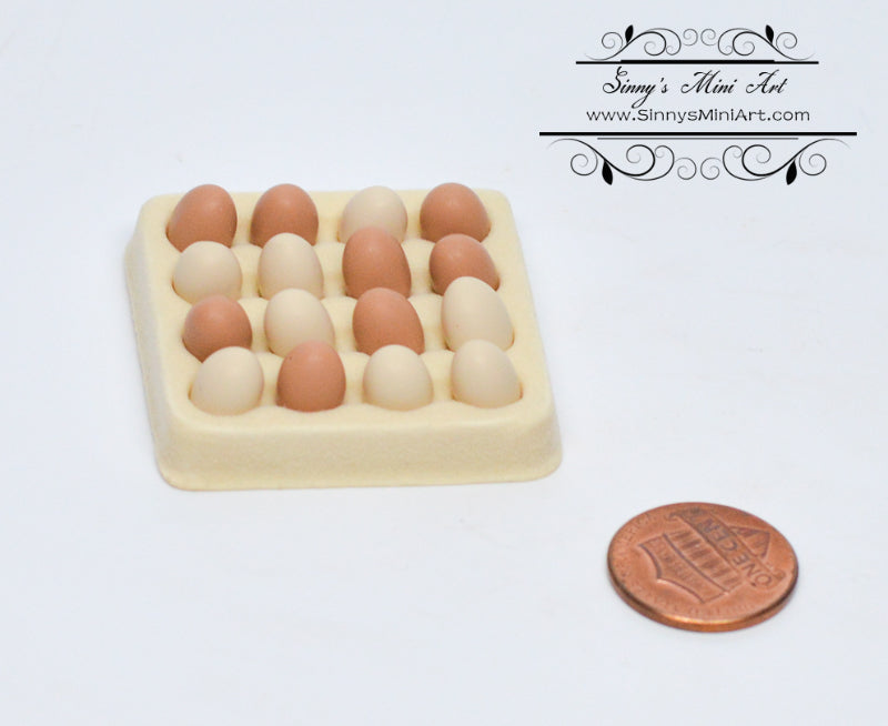 1:6 Dollhouse Miniature Eggs with Egg Carton/ Doll Food D86