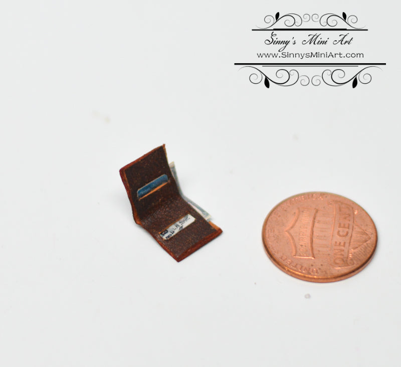 1:12 Dollhouse Miniature Men's Leather Wallet ATTH P-5