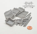 1:12 Doll Miniature Shelf Kit with Box Gray G19-C