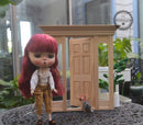 Clerance Sale 1:6 Dollhouse Playscale Jamestown Door with Window / Miniature Door AZ HW96010