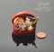 1:12 Dollhouse Miniature Oval Gift Box w/ Wine & Chocolate RP 1.409/6