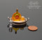 1:12 Dollhouse Miniature Cognac Metal Tray RP 1.620/5