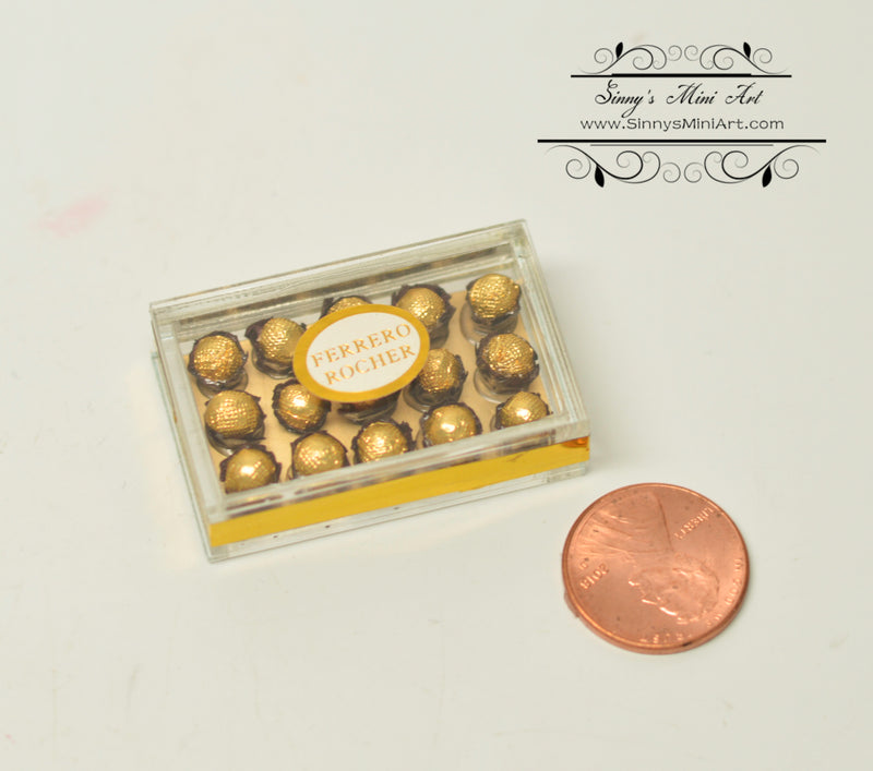 Dollhouse Miniature Chocolates Box / Doll Chocolate / Godiva H12