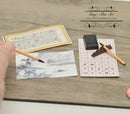 1:6 Dollhouse Miniature Artist Chinese Writing Set/ Miniature Painting H2-B