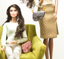Miniature Doll Saddle Handbag/ Doll Purse Miniature luxury Bag MJ C69
