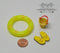 1:12 Dollhouse Miniature Swim Tube, Sand Pail & Flip Flops - Yellow/Ducky BB SF40-B