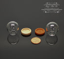 Miniature Glass Dome Display on Wood Base B94