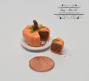 1:12 Dollhouse Miniature Pumpkin Cake, Sliced BD K2206