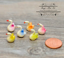 Discontinued 1:48 Dollhouse Miniature Swans 6 Pieces in Assorted Colors BD MW007