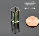 1:12 Miniature Green Striped Glass Square Vase BD HB461