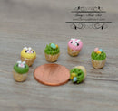 1:12 Dollhouse Miniature 6 Easter Cupcakes BD K048