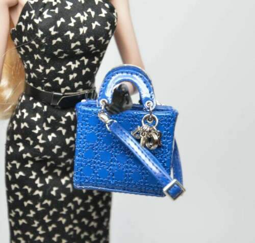 1:6 Doll Handbag/Doll Purse Poppy Parker FR2 Barbie MJC47-Blue