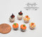 BO 1:12 Dollhouse Miniatures 6 Halloween Cupcakes BD K180