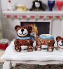 1:12 Dollhouse Miniature Happy Bear Porcelain Cookie Jar F66