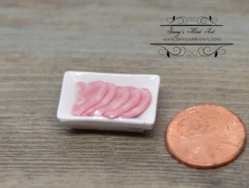 1:12 Dollhouse Miniature Meat Cut, Wrapped Groceries HMN 1245-1