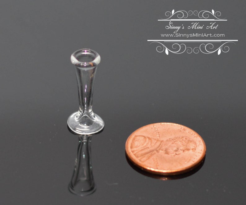 1:12 Dollhouse Miniature Tall Glass Flute BD HB054