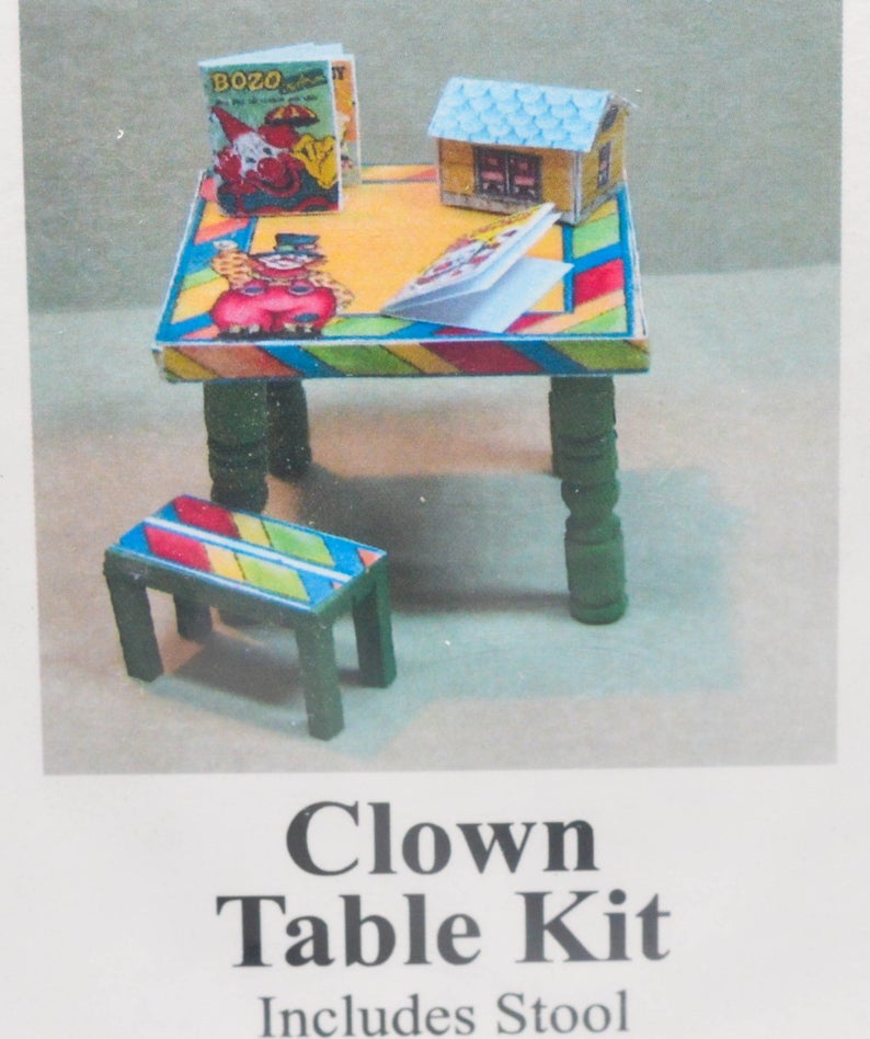 1:12 Dollhouse Miniature Clown Table Kit DIY DI TY116