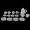 A set (15 pc) of 1:12 Dollhouse Miniature Tea Set/ Miniature plates B35-4