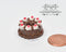 1:12 Dollhouse Miniature Dark Chocolate Cherry Cake BD K2082