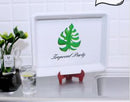 Dollhouse Miniature Monstera Tray H53