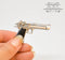 1:6 Dollhouse Miniature Silver Gun/ Dollhouse Miniatures/Mini Gun/Miniature Weapon C17