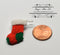 1:12 Dollhouse Miniature Christmas Stocking, Red, White and Green BD D087