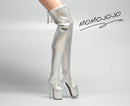 Luxury Miniature Doll Boots Silver MJC51-Silver