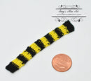 1:12 Dollhouse Miniature Hand Knitted Black and Yellow Scarf BD D073