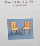 1:48 Dollhouse Miniature Two Dining Chair Kit/ Quarter Inch Scale Chairs KBM Q102A