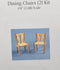 1:48 Dollhouse Miniature Two Dining Chair Kit/ Quarter Inch Scale Chairs KBM Q102A