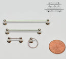 1:12 Dollhouse Miniature Towel Rack Set, Chrome 4PC HH AZ T8463