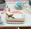 1:12 Dollhouse Miniature Christmas Sheet Snowman Cake HMN K2301