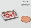1:12 Dollhouse Miniature Lamb Chops on Baking Pan/ Miniature Meat BD F275