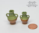 Brand Swi 1:12 Dollhouse Miniature Ceramic Urns (Set of 2) BD B901