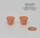 A Pair 1:12 Dollhouse Miniature Face Clay Pots (Set of 2) BD B243