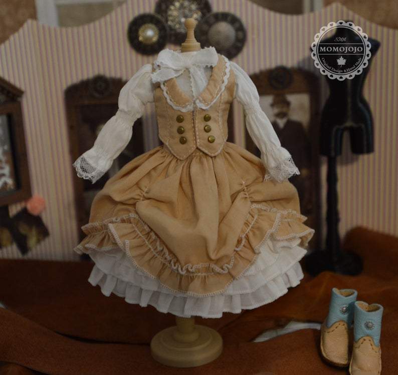 Victoria Dress Western Outfit for Blythe MJA95